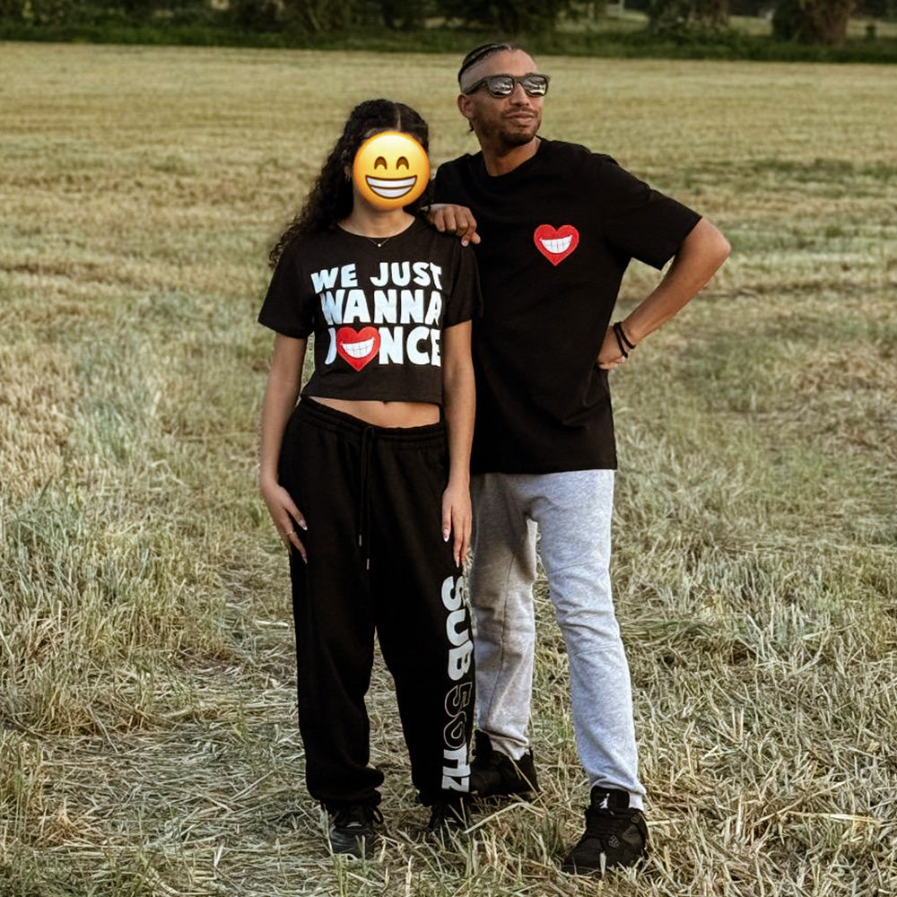 INJA Dance Heather Black Crop Top