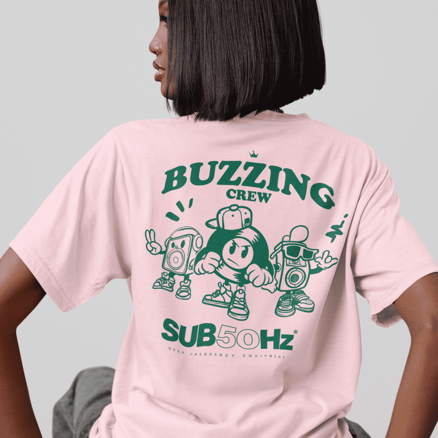 SUB50Hz Buzzing Crew Back Print T-Shirt