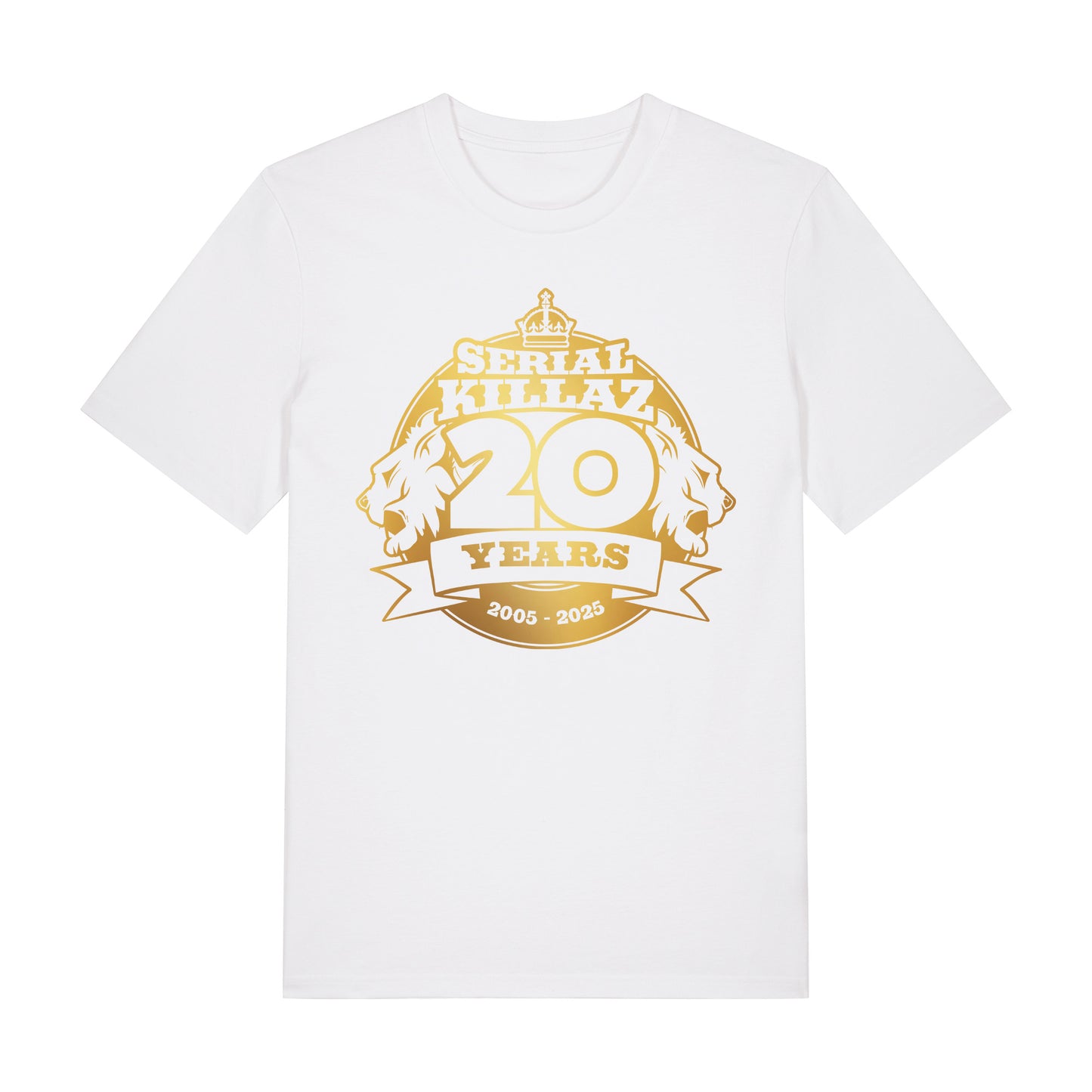 Serial Killaz 20 Year Anniversary Gold Print White T-Shirt
