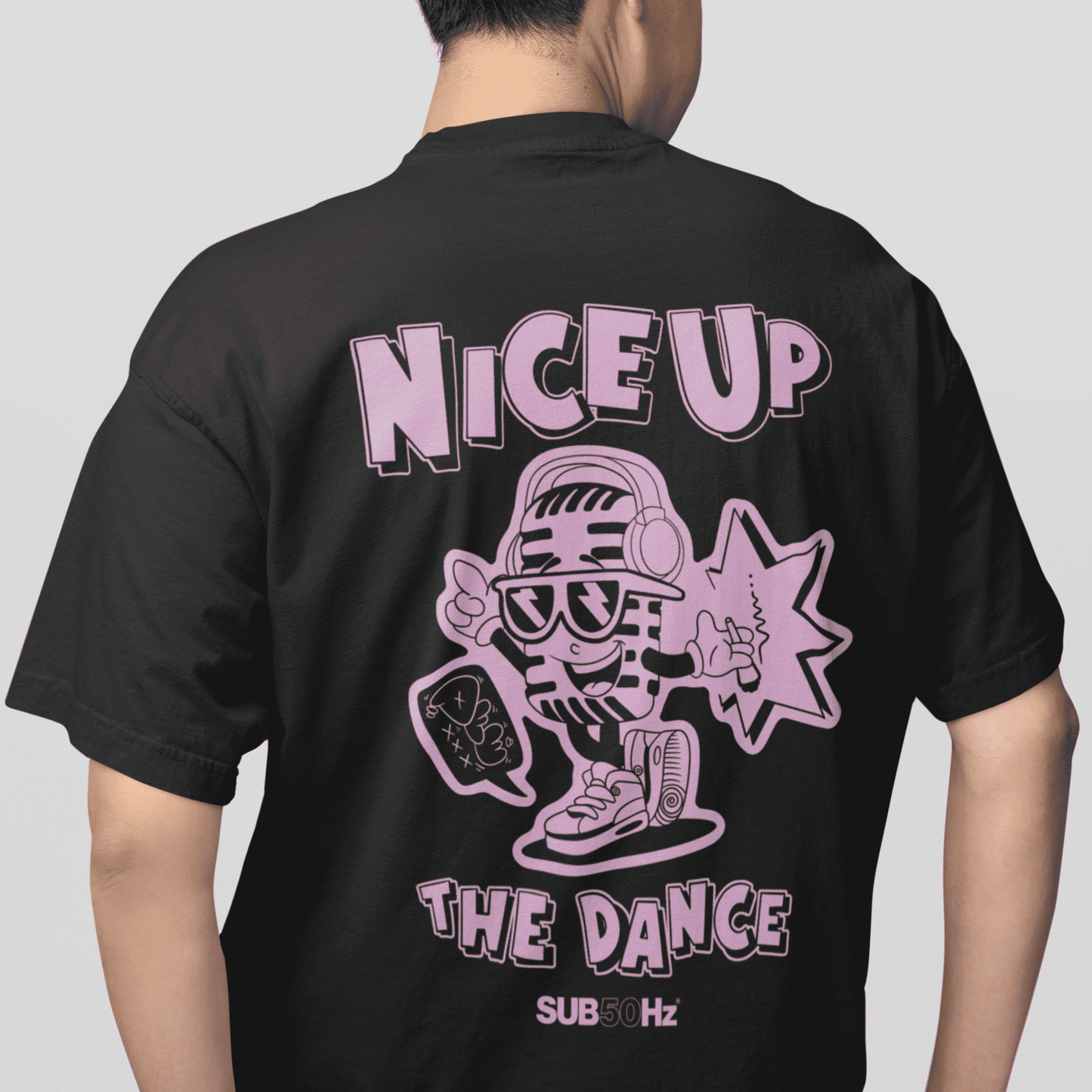 SUB50Hz Nice Up Back Print T-Shirt