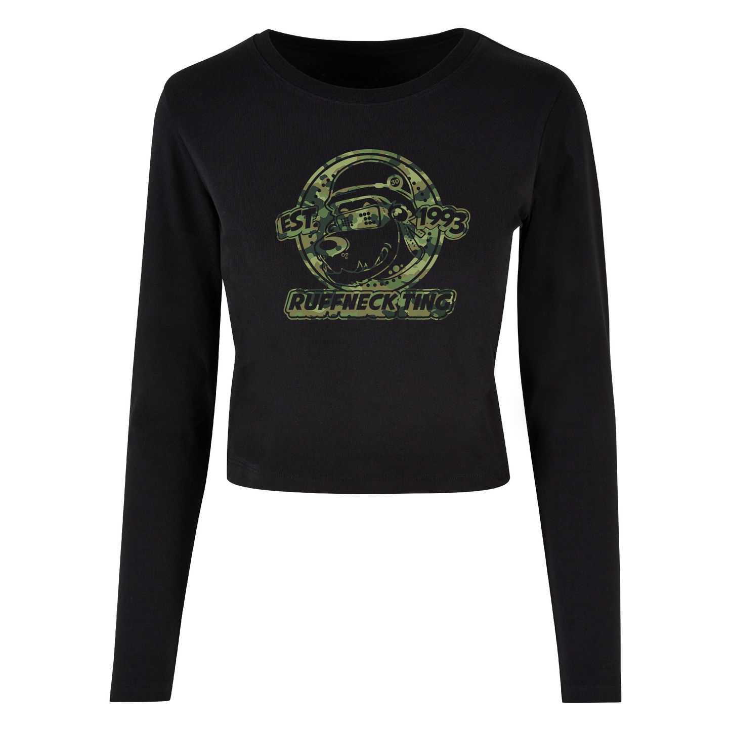 Ruffneck Ting Camo Ruffers Cropped Top