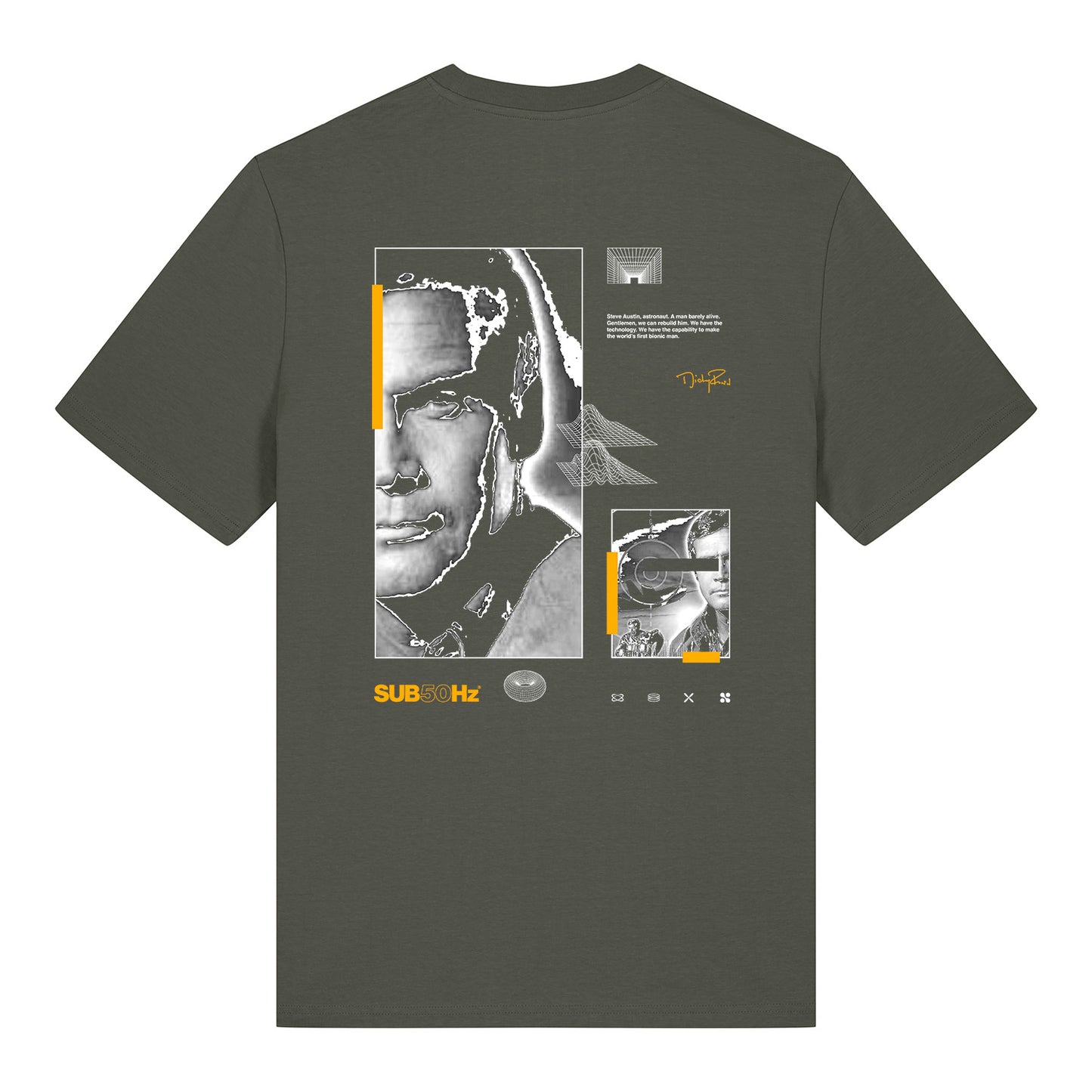 Micky Finn x SUB50Hz Bitin' Back Organic Khaki T-Shirt-Dancefloor Emporium
