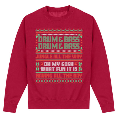 Drum & Bass Bible Jungle All The Way Christmas Sweatshirt-Dancefloor Emporium