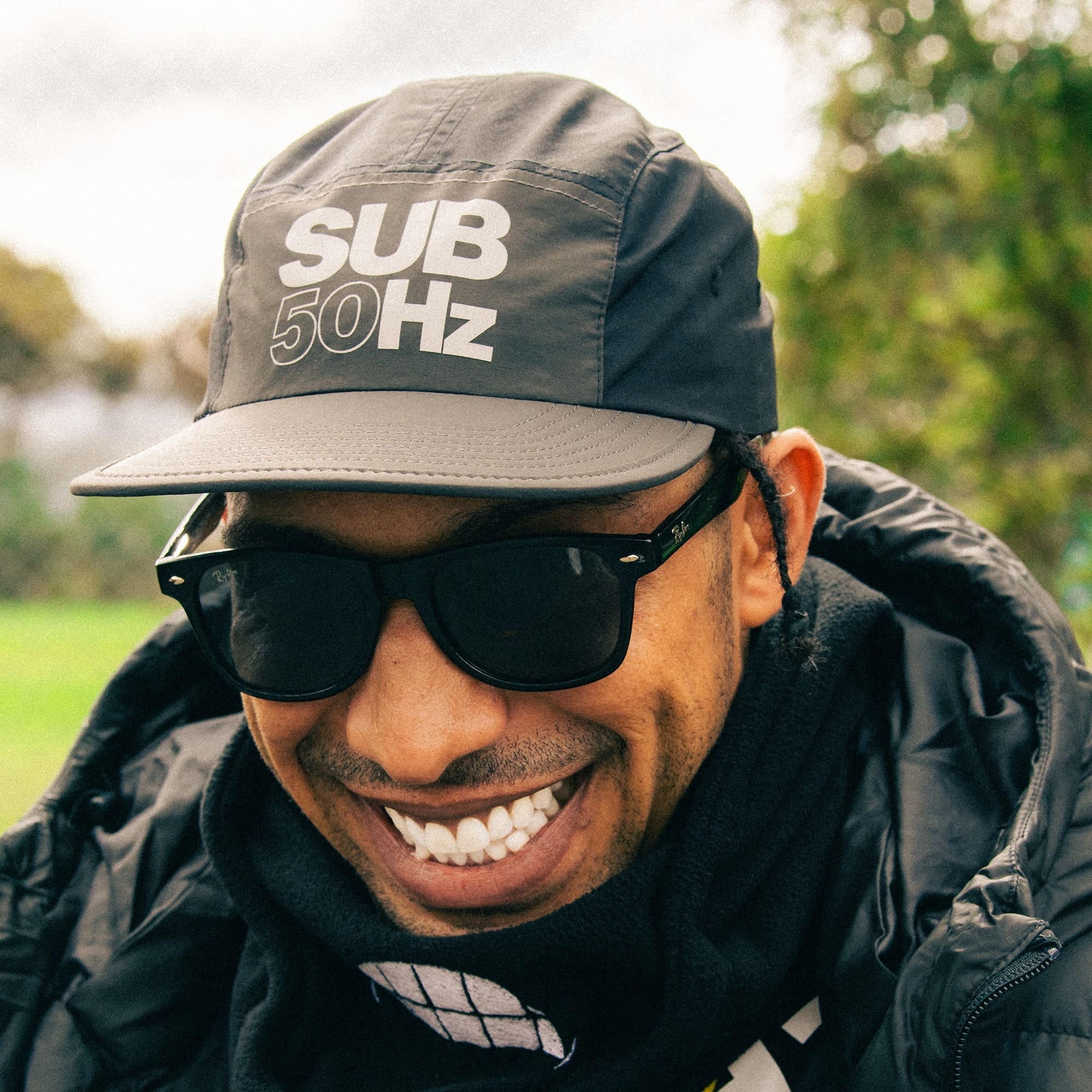 SUB50Hz Reflective Silver Five Panel Nylon Cap-Dancefloor Emporium