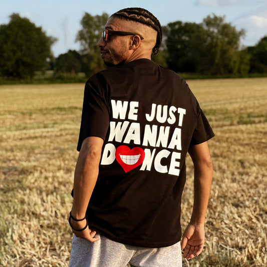 INJA Dance Back Print Organic Black T-Shirt