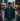 Man wearing Nicky Blackmarket NBM embroidered black beanie in city street