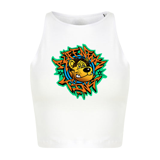 Ruffneck Ting x Dibz White Cropped T-Shirt-Dancefloor Emporium