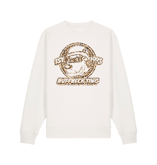 Ruffneck Ting Leopard Print Off White Sweatshirt-Dancefloor Emporium