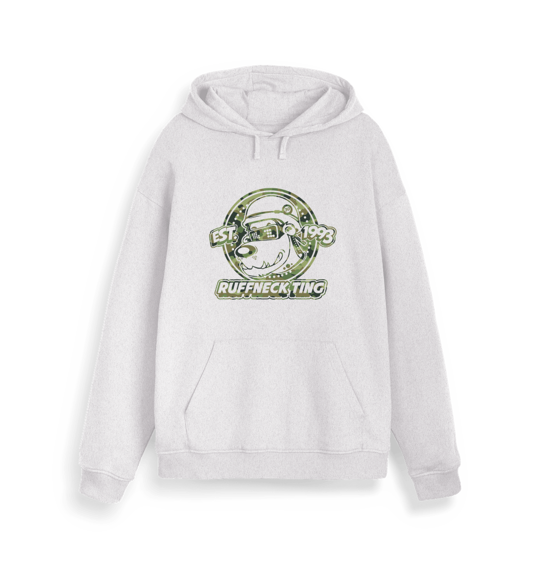 Ruffneck Ting Camo Print Cool Heather Grey Hoodie-Dancefloor Emporium