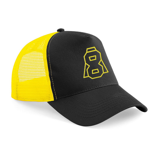 Altern 8 Bold Logo Black Yellow Trucker