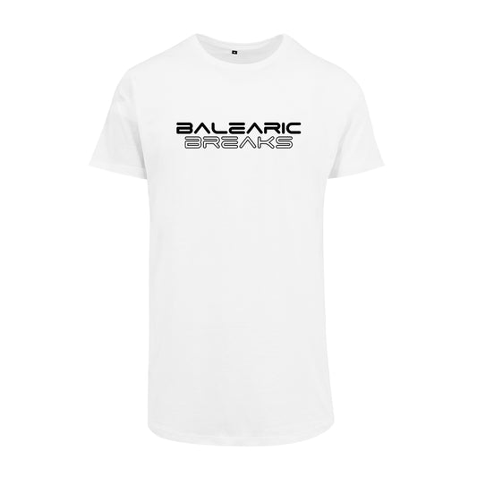 Balearic Breaks Logo Men's Shaped Long T-Shirt-Dancefloor Emporium