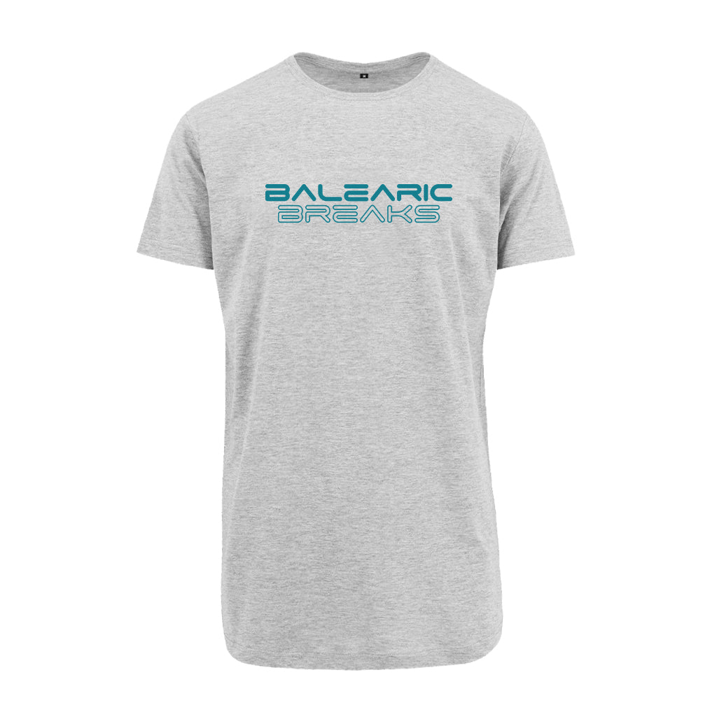 Balearic Breaks Logo Men's Shaped Long T-Shirt-Dancefloor Emporium