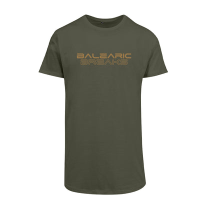 Balearic Breaks Logo Men's Shaped Long T-Shirt-Dancefloor Emporium