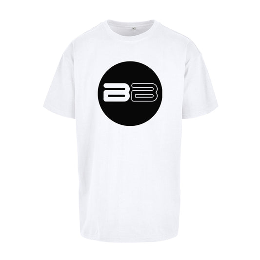 BB Circle Logo Front And Back Print Men's Heavy Oversized T-Shirt-Dancefloor Emporium
