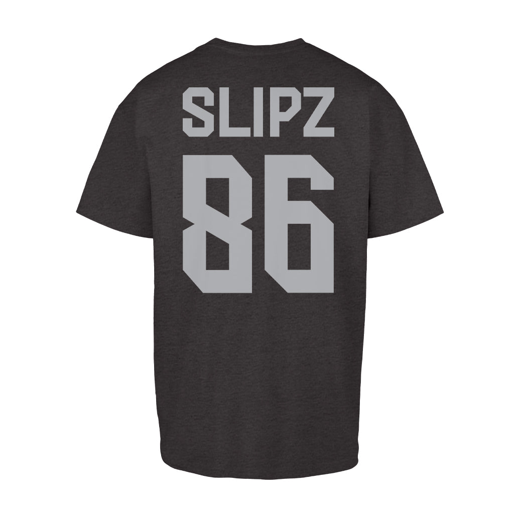 Slipz 86 White Men's Heavy Oversized T-Shirt-Dancefloor Emporium