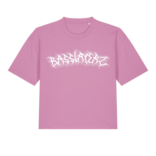 Basslayerz Ice Cold Pink Crop T-Shirt-Dancefloor Emporium