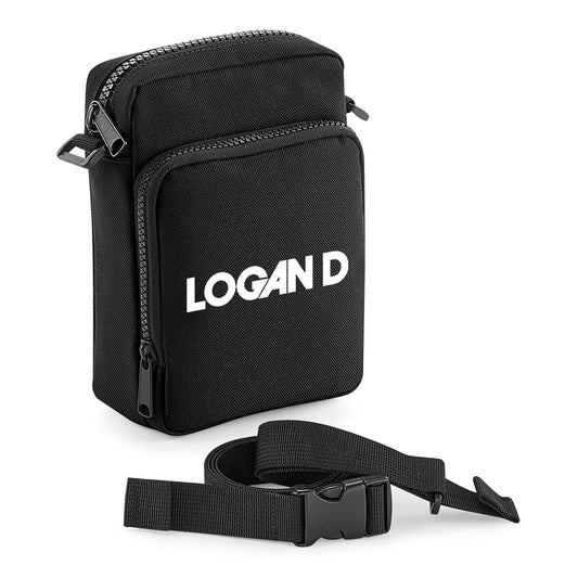 Logan D White Logo Multi-Pocket Belt Bag-Dancefloor Emporium