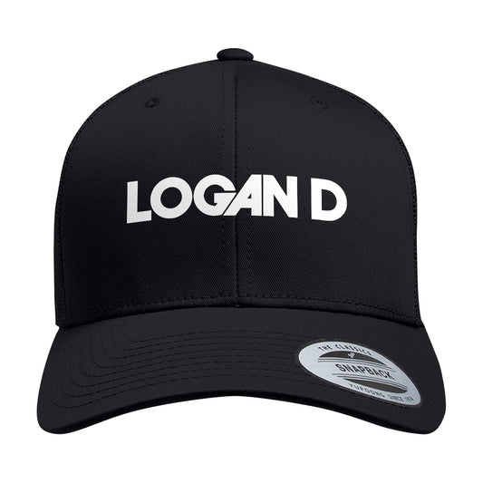 Logan D White Logo Retro Trucker Cap-Dancefloor Emporium
