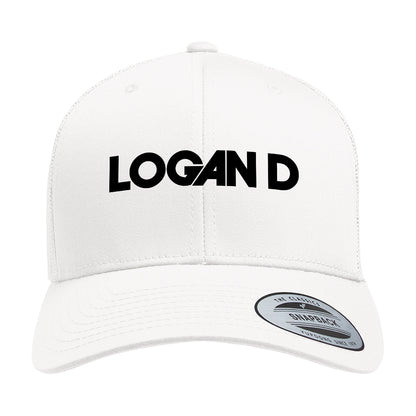 Logan D Black Logo Retro Trucker Cap-Dancefloor Emporium
