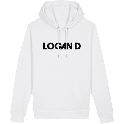 Logan D Black Logo Unisex Side Pocket Hoodie-Dancefloor Emporium