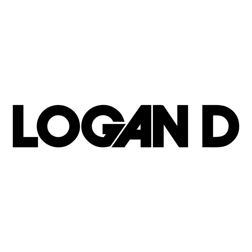 Logan D Black Logo Unisex Side Pocket Hoodie-Dancefloor Emporium