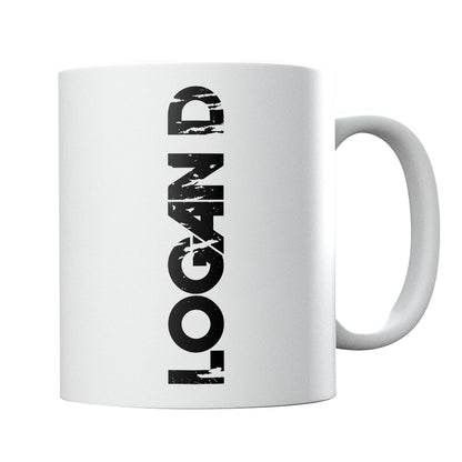 Logan D Distressed Black Logo Mug-Dancefloor Emporium