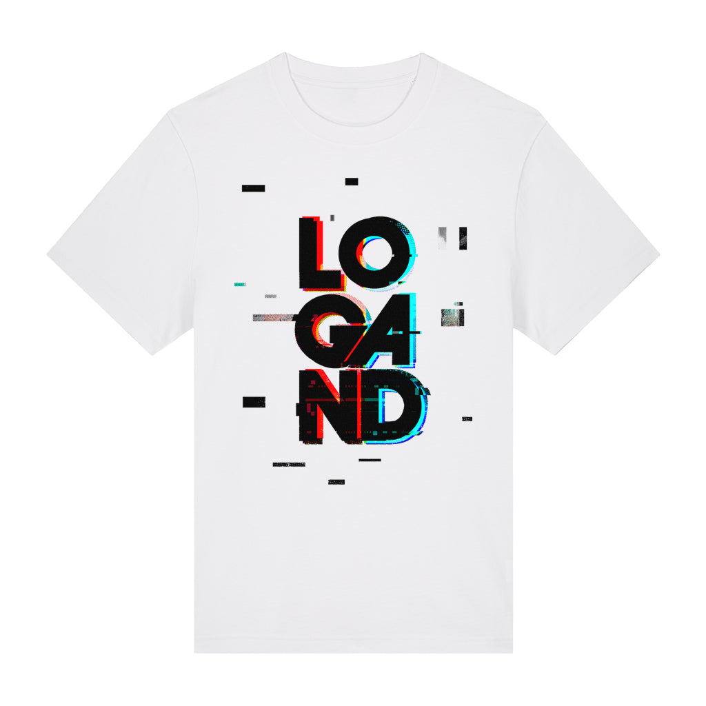 Logan D Glitch Logo Heavy Unisex T-Shirt-Dancefloor Emporium