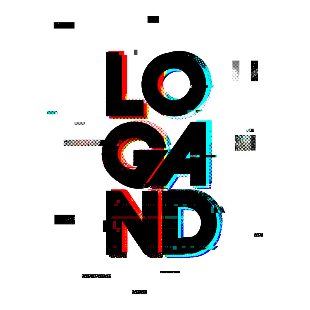 Logan D Glitch Logo Unisex Side Pocket Hoodie-Dancefloor Emporium