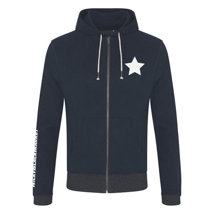 Nicky Blackmarket White Star Mens Organic Regen Hoodie-Dancefloor Emporium