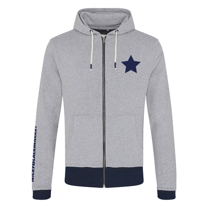 Nicky Blackmarket White Star Mens Organic Regen Hoodie-Dancefloor Emporium