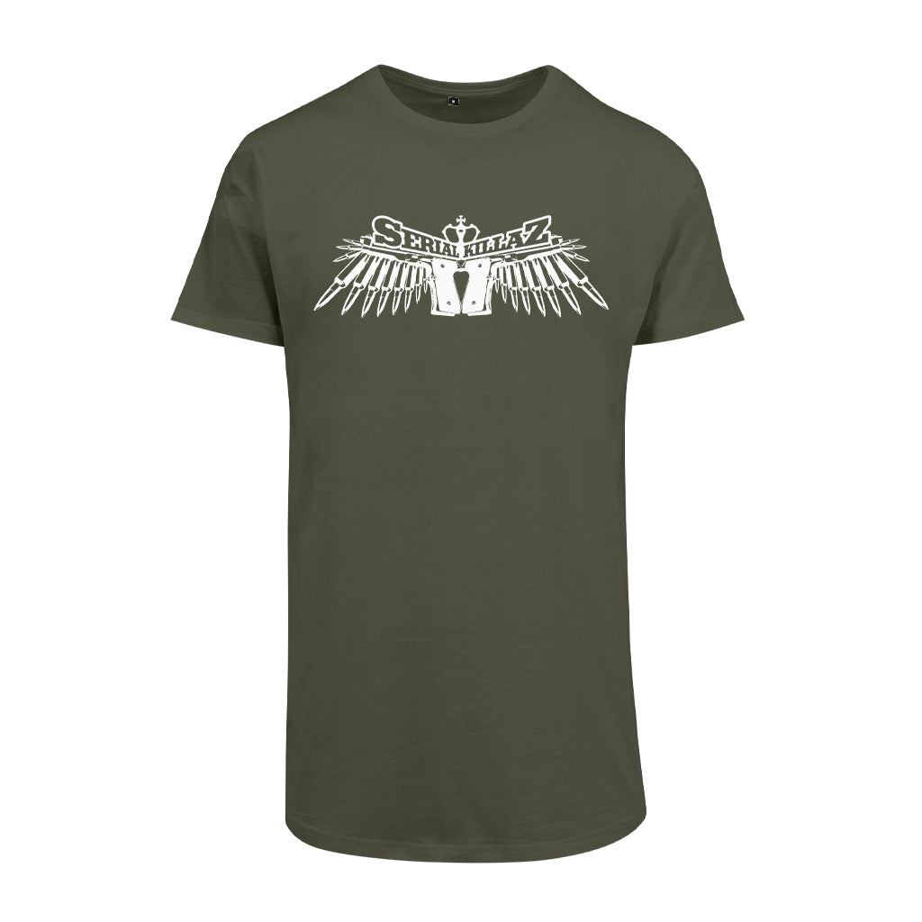 Serial Killaz Wings Men's Shaped Long T-Shirt-Dancefloor Emporium