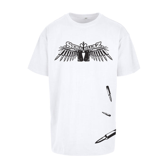 Serial Killaz Wings And Bullets Men's Heavy Oversized T-Shirt-Dancefloor Emporium