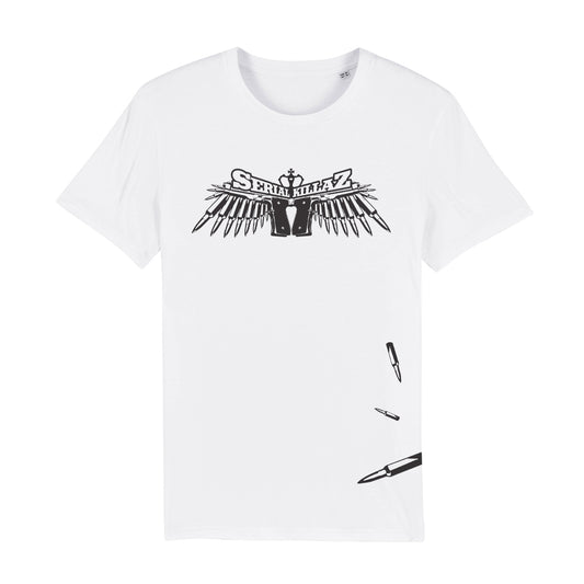 Serial Killaz Wings And Bullets Unisex Organic T-Shirt-Dancefloor Emporium