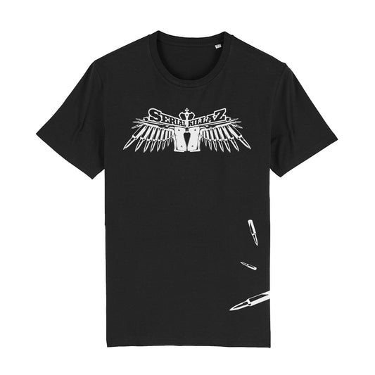 Serial Killaz Wings And Bullets Unisex Organic T-Shirt-Dancefloor Emporium