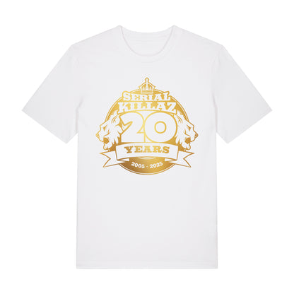 Serial Killaz 20 Year Anniversary Gold Print White T-Shirt