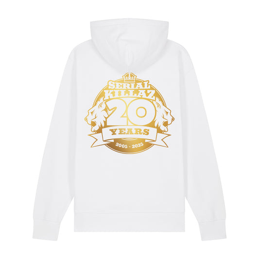 Serial Killaz 20 Year Anniversary Gold Print White Hoodie