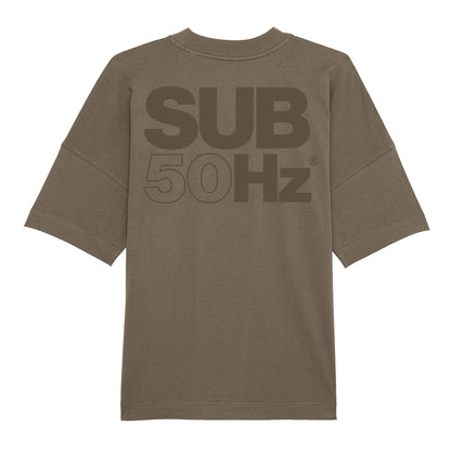 SUB50Hz Oversized Core Olive T-Shirt-Dancefloor Emporium