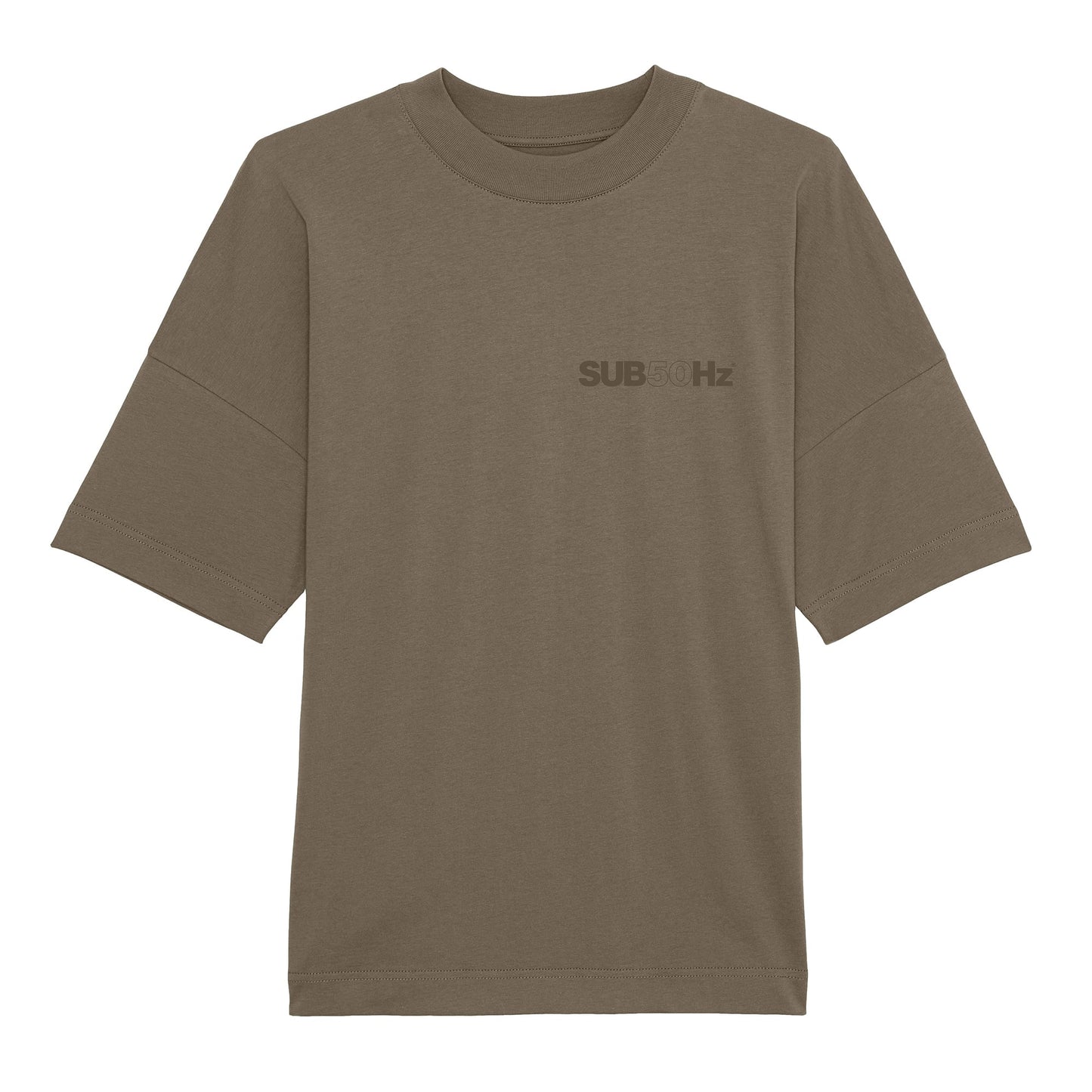 SUB50Hz Oversized Core Olive T-Shirt-Dancefloor Emporium