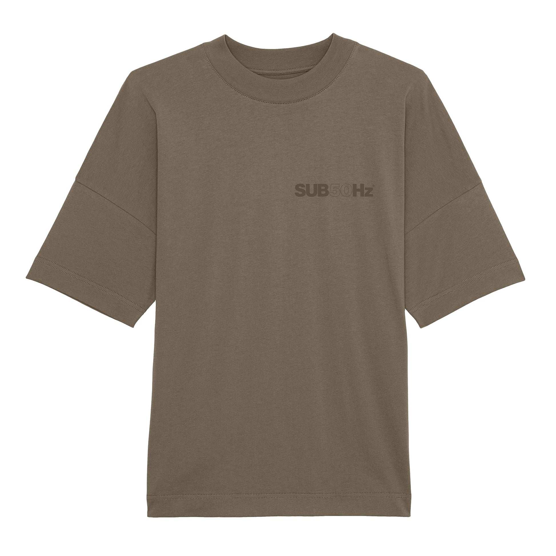 SUB50Hz Oversized Core Olive T-Shirt-Dancefloor Emporium