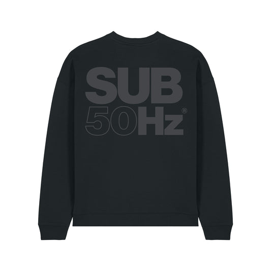 SUB50Hz Oversized Core Black Sweatshirt-Dancefloor Emporium