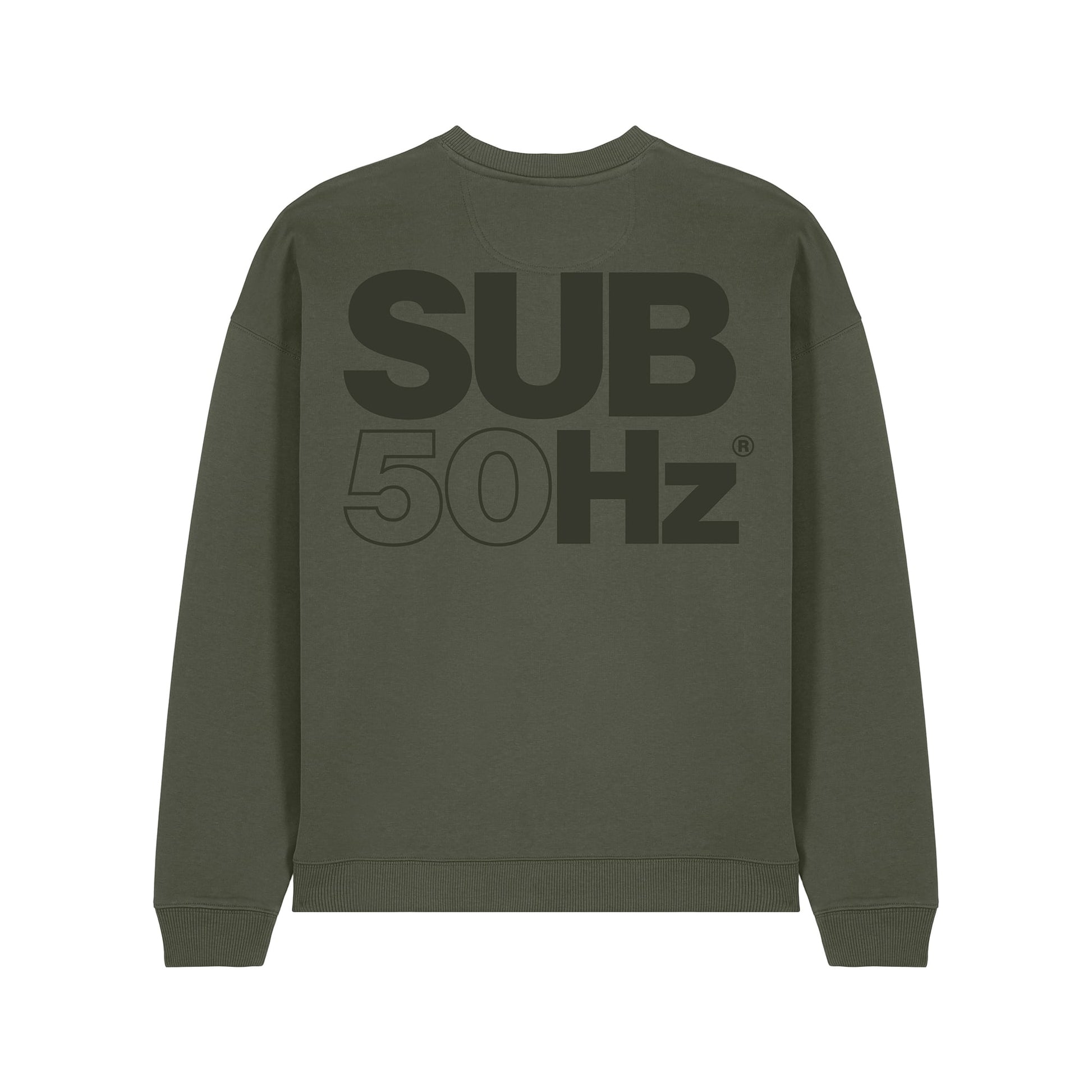 SUB50Hz Oversized Core Olive Sweatshirt-Dancefloor Emporium