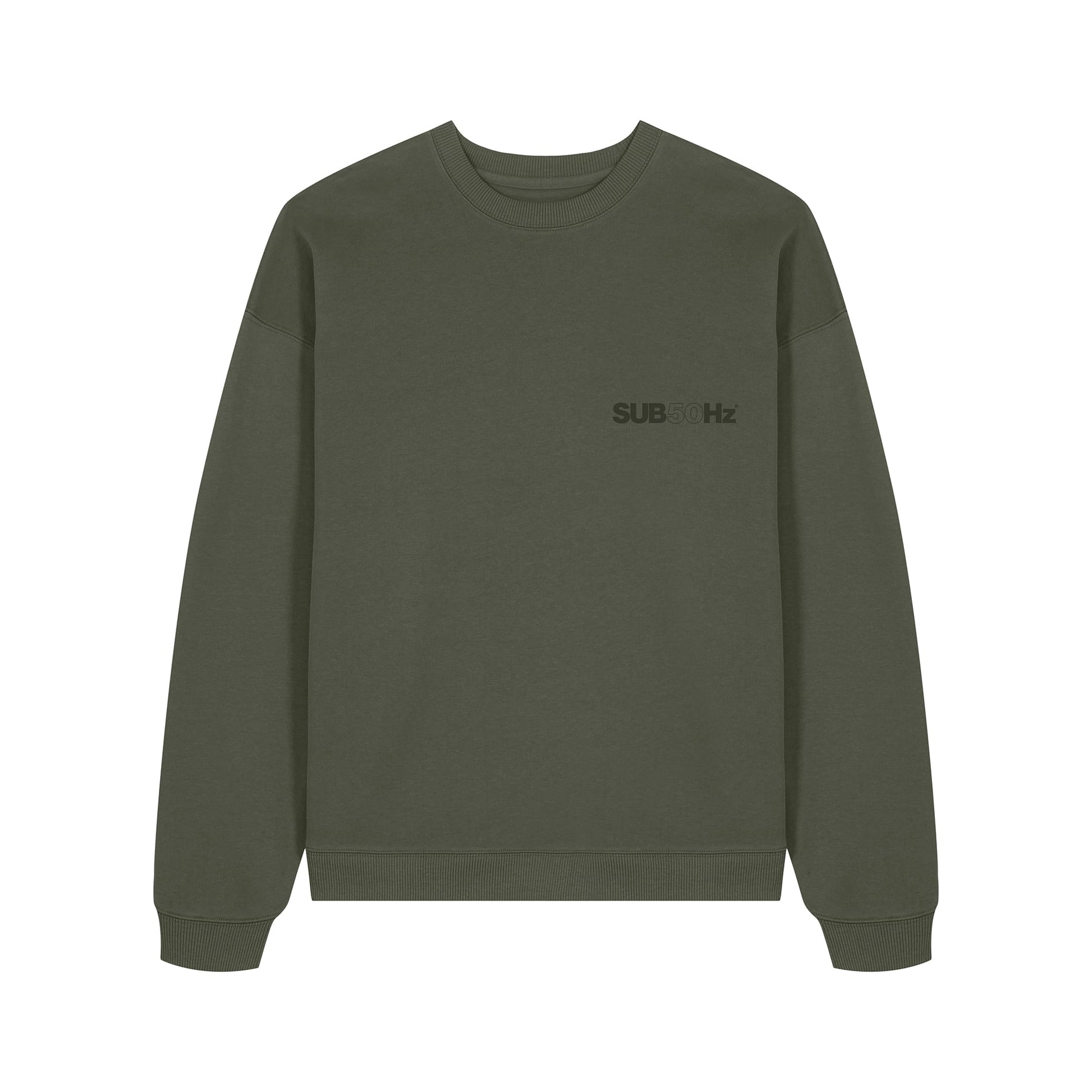 SUB50Hz Oversized Core Olive Sweatshirt-Dancefloor Emporium