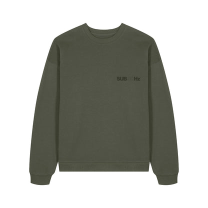 SUB50Hz Oversized Core Olive Sweatshirt-Dancefloor Emporium