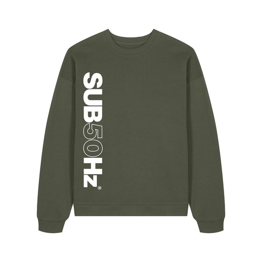 SUB50Hz Oversized 90 Olive Sweatshirt-Dancefloor Emporium