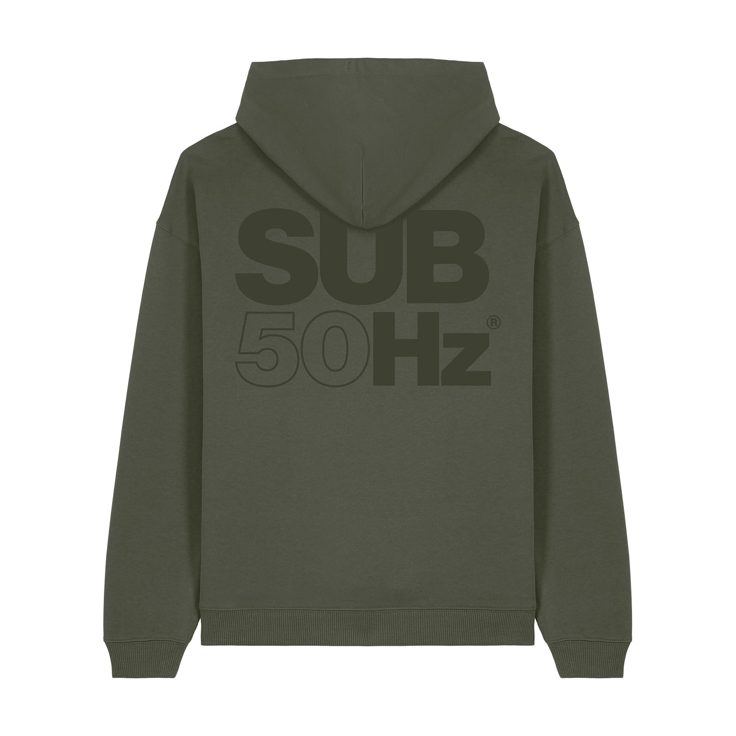 SUB50Hz Oversized Core Olive Hoodie-Dancefloor Emporium