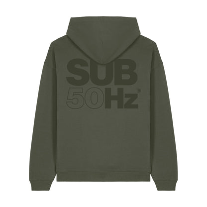 SUB50Hz Oversized Core Olive Hoodie-Dancefloor Emporium