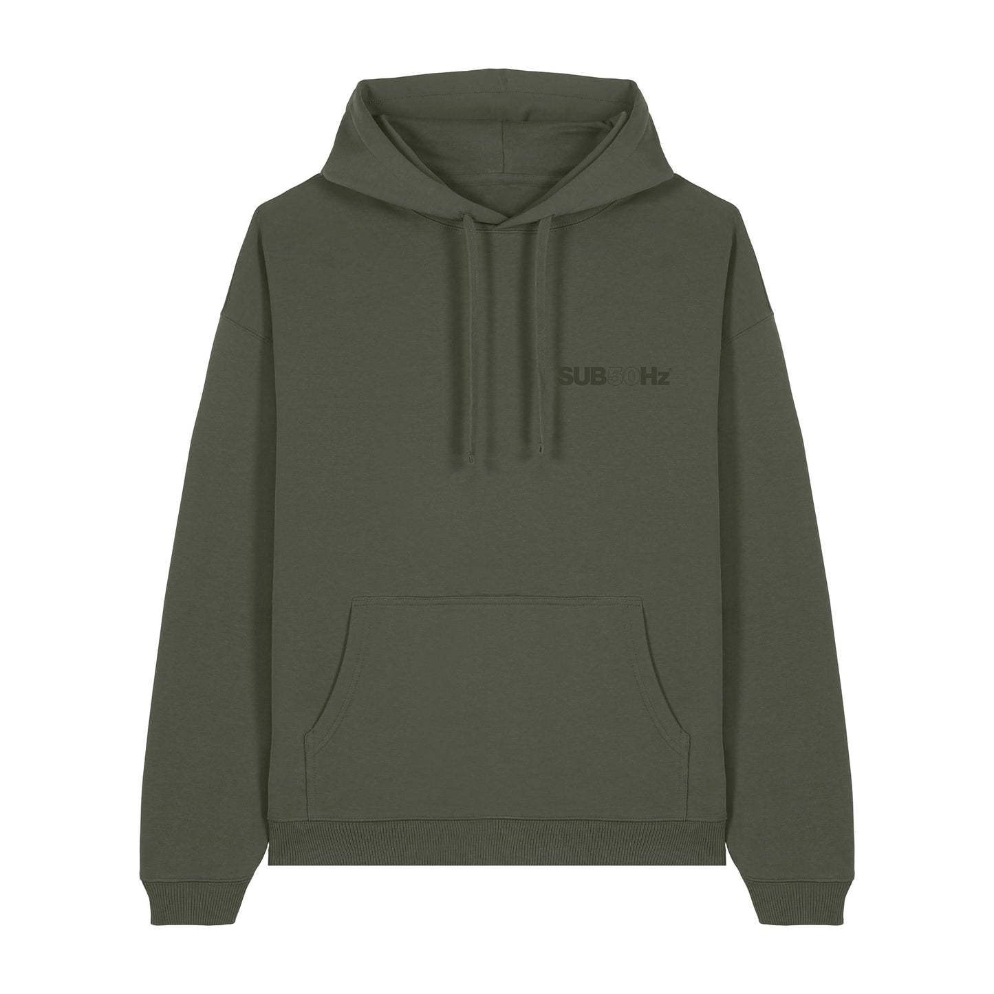 SUB50Hz Oversized Core Olive Hoodie-Dancefloor Emporium