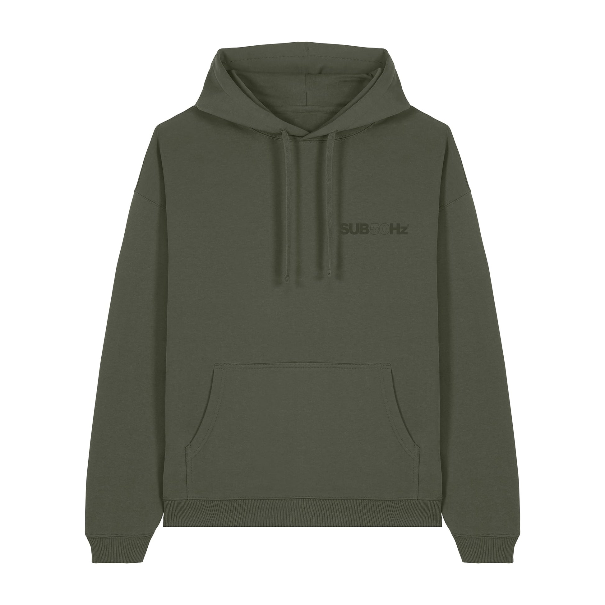 SUB50Hz Oversized Core Olive Hoodie-Dancefloor Emporium