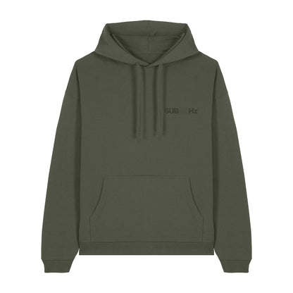 SUB50Hz Oversized Core Olive Hoodie-Dancefloor Emporium