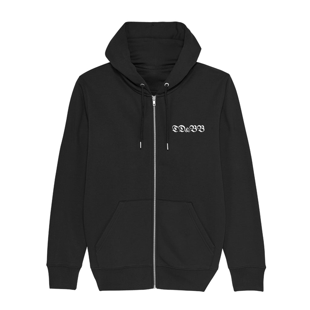 TD And BB Text Unisex Iconic Zip-Thru Hoodie-Dancefloor Emporium